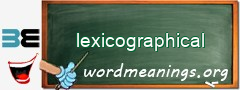 WordMeaning blackboard for lexicographical